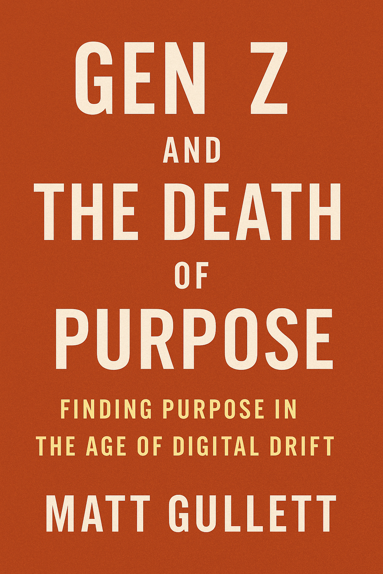 GenZ and The Death of Purpose book cover